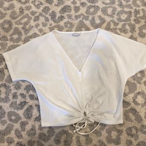 Zara cropped shirt